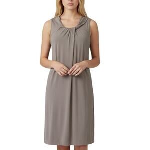 VINCE Sleevess Draped Jersey Dress Size Small Sleeveless Neutral Taupe